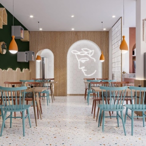 北欧奶茶咖啡店3D模型下载